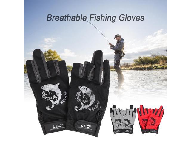 Details about   Fishing Gloves 3 Fingerless 1 Pair Breathable Quick Drying Anti-slip Comfortable 