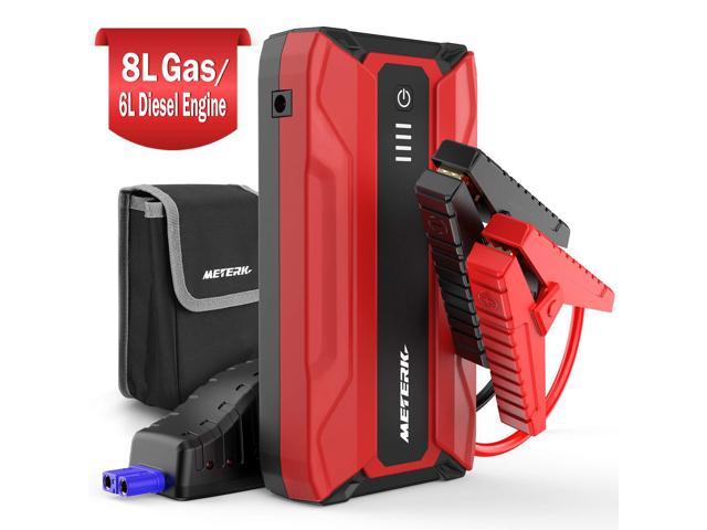 Meterk 1500A Peak 18000mAh Car Jump Starter USB Quick Charge 12V Auto Battery Booster Portable Power Pack with Built-in LED Light