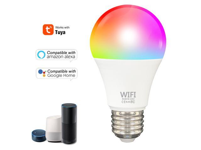 Warm White ONEVER WiFi Smart LED Bulb Assistant Voice Control APP Remote Control No Hub Required E27 Dimmable Light Bulb 2700K Super Bright Works with Google Home/Alexa/IFTTT 