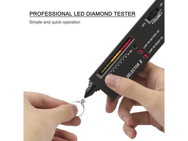 Scientific Testing Equipment Diamond Tester Jewelry Store Exam Tool Gemstone Selection Precision Tool Jewelry 9V Portable LED Audio Diamond Tester Diamond Detector 