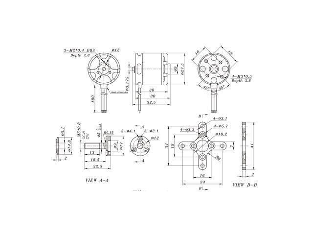SUNNYSKY X2212 980KV II 2-4S Brushless Motor for RC Airplane Fixed-wing Aircraft