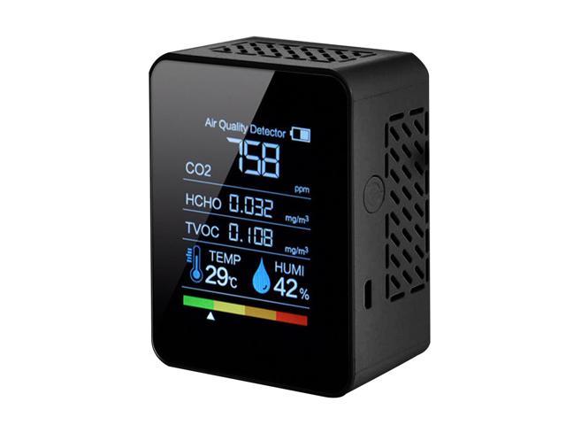 5in1 Portable Digital CO2 HCHO TEMP TVOC Detector Air Quality Sensor Monitor