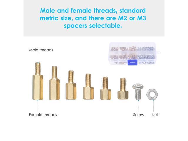 180-Piece M3 Male and Female Hex Brass Spacers Assortment Kit Motherboard E3J6 