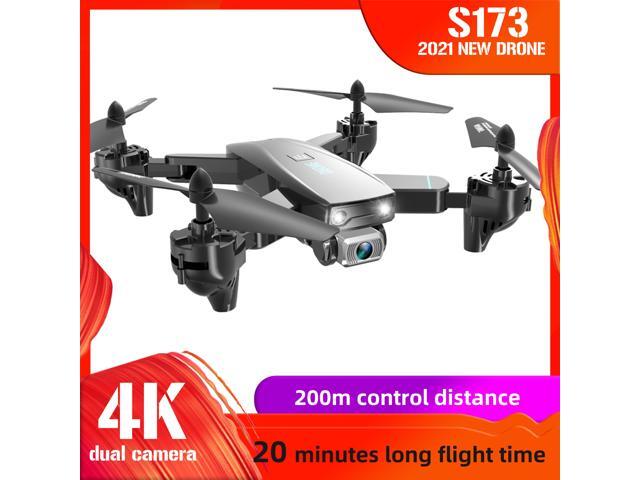 CSJ S173 RC Drone with Camera 4K Dual Camera WiFi FPV Foldable Quadcopter with Function Trajectory Flight Headless Mode 3D Flight Storage Bag Package