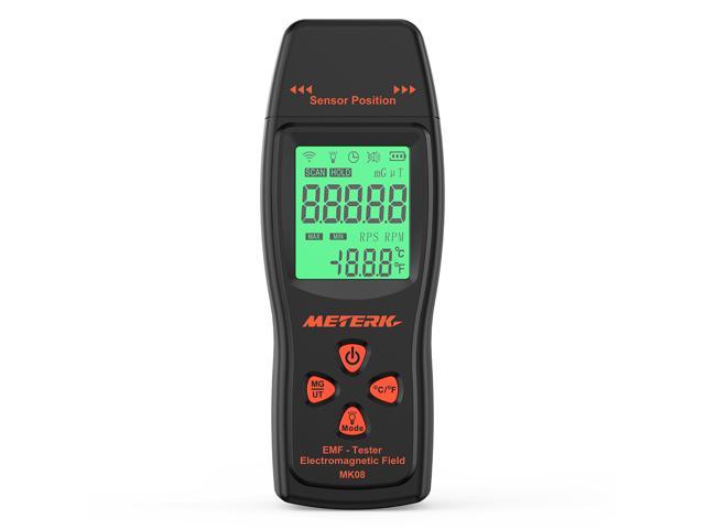 Meterk EMF Meter Electromagnetic Field Radiation Detector Handheld Mini Digital LCD EMF Detector Dosimeter Tester Counter