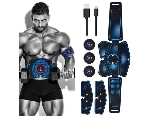USB Rechargeable Wireless EMS Electric Muscle Trainer Body Slim Fat Burning Exercise Equipment for Men & Women-Hips Trainer ABS Stimulator Abdominal Muscle Trainer 