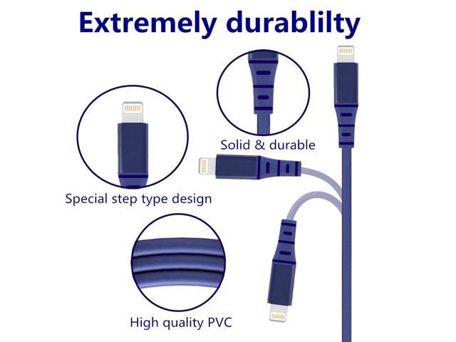 3/3/6/6/10FT Fast Charging Cords Syncing Extra Long USB iPhone Charging Cable Compatible iPhone 11/ XS/Max/XR/X/8/8P/7/7P/6/iPad/iPod White iPhone Charger Cable Sharllen Lightning Cable 5 Pack 