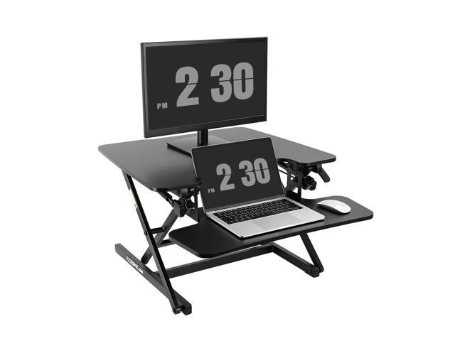 FlexiSpot M8B 27" Standing Desk Riser Height Adjustable with Deep Keyboard Tray 