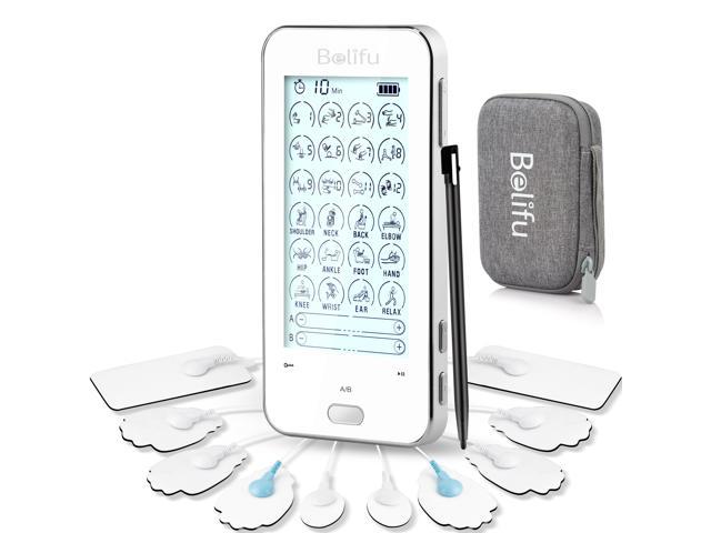 Photo 1 of Belifu Dual Channel Tens Unit Electro Muscle Stimulator, Fully Isolated with Independent 24 Modes, Rechargeable Pulse Massager with Electrodes Pads for Neck Back Arms Chronic Pain Relief Body Building