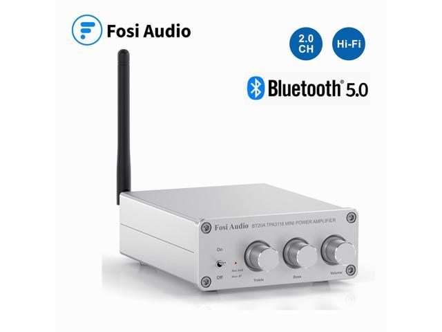 1Mii Bluetooth Digital Amplifier Upgraded Bluetooth 5.0 Stereo Audio Amplifier Receiver Long Range 2.1 Channel Mini Hi-Fi Amp for Home Speakers 100W x 2 w/Bass & Treble Control Bluetooth Amplifier 