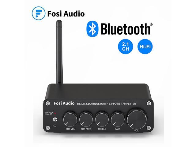 Fosi Audio BT30D Bluetooth 5.0 Stereo Amplifier 2.1 Channel Bass & Treble Control Integrated Amp Audio Subwoofer 50W x2 + 100W