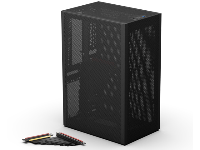 SSUPD Meshlicious Mini-ITX Small Form Factor (SFF) Case - Full Mesh Side Panel with PCIe 4.0 Riser Cable - Black Color, Tool-Free and Easy Accessibility