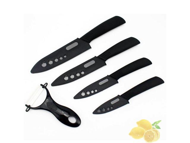 Very angry Citizenship cushion Kitchen Ceramic Knife Set 3" 4" 5" 6" Black Blade Chef Knives Cutlery Peeler  USA - Newegg.com