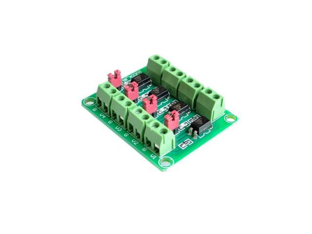 2Pcs PC817 4-Channel Optocoupler Isolation Board Voltage Converter Adapter Module 3.6-30V Driver Photoelectric Isolated Module