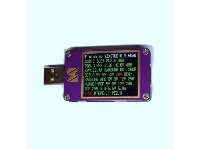YZXstudio ZY1280 USB Current Voltage Capacity Fast Charge QC4 PD3.0 MFI PPS Test 