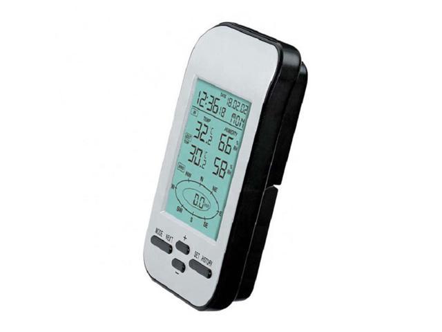 RF 433Mhz Wireless Weather Station Clock with Wind Speed Tester and  Direction Sensor Temperature Weather Forecast 