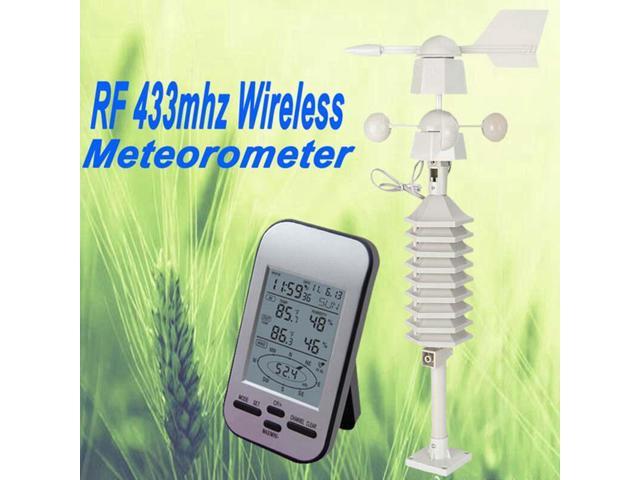 RF 433mhz Wireless Weather Station Clock Wind Speed Direction Sensor  Temperature