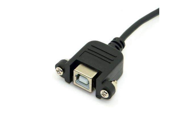 Jimier Right angled USB B Male to Female extension cable with screws ...