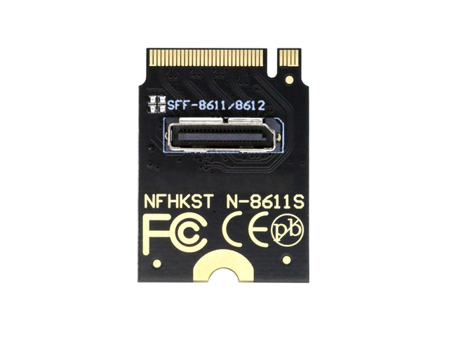 U8612 CY 2230 PCI-E4.0 M.2 M-key to Oculink SFF-8612 SFF-8611 Vertical Host ...