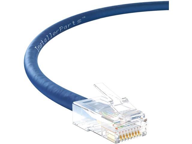 InstallerParts SSTP Professional Series Booted 6 FT Blue 550MHZ 10Gigabit/Sec Network/High Speed Internet Cable 5 Pack Ethernet Cable CAT6A Cable Shielded 