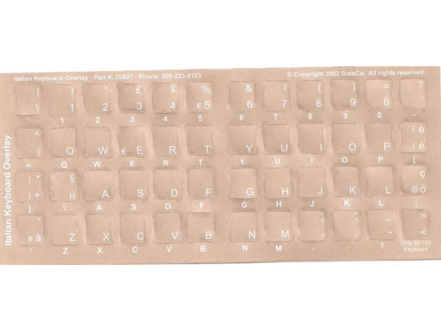 Computer Keyboards Italian Keyboard Stickers for PC Laptop Black Labels, White Letters 