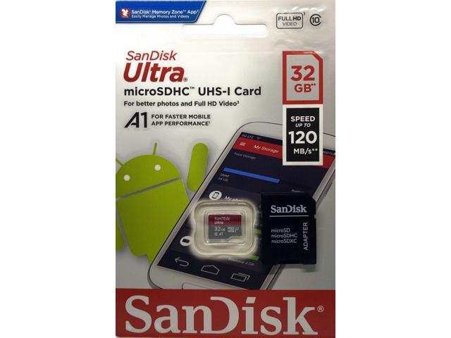 SanDisk SDSQUA4 032G GN6MN CVL 32GB 8pin MicroSDHC R120MB S C10 U1 A1 UHS I SanDisk Ultra