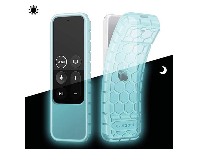 Remote Case for Apple TV 4K/4th Gen Black Lightweight Anti-Slip & Secure Protective Cover for Apple TV 4K Siri Remote Controller with Hooks 
