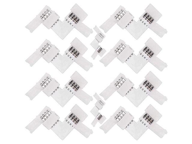 Details about   1 or 5pcs 5050 Waterproof LED Strip Connector 10mm 2 Pin 4 Pin 5 Pin Snap Splice