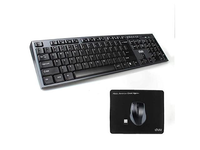 Wireless Keyboard and Mouse Combo  24G USB Wireless Keyboard Mouse for Laptop Computer PC Tablet DesktopMac Windows XP7810 Long Battery LifeBattery Included