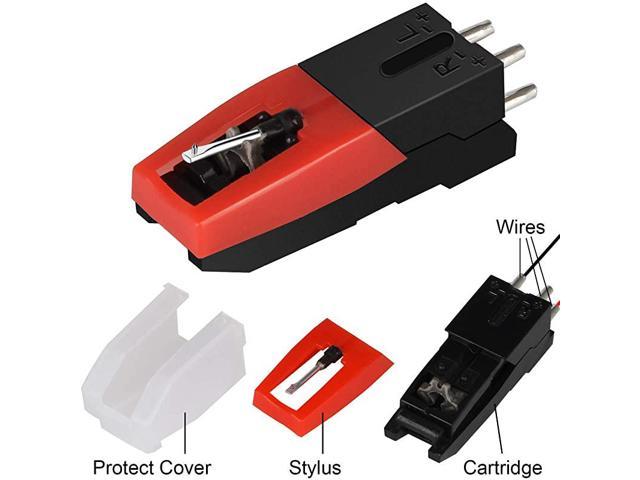 Vinyl Turntable Cartridge with Needle Stylus for Vintage LP Record Player 3-Pack 