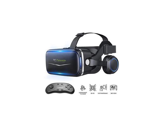 Tænk fremad Elastisk Kejser VR Headset with Remote Control 3D Glasses Virtual Reality Headset with  Bluetooth for VR Games 3D Movies Eye Care System for iPhone and Android  Smartphones - Newegg.com