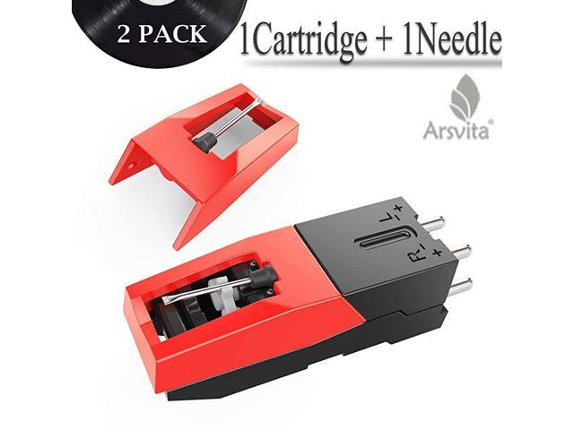 Record Player CartridgeDiamond Stylus Needles Replacement for Turntable LPPhonoPhonograph2 Pack