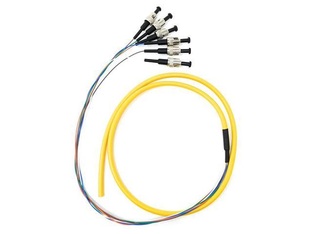 Cables 6 Strand Singlemode 9/125 ST-UPC Fiber Pigtail, 1 Meter