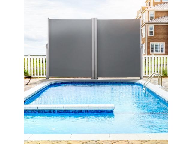 Retractable Side Awning Patio Screen Retractable Fence 71x236inch Privacy Screen 