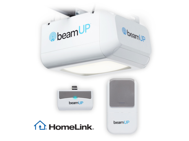 beamUP Workhorse (BU100) Sectional Garage Door Opener, Heavy-Duty Chain Drive, Wall Mount and Remote Garage Opener Included - White
