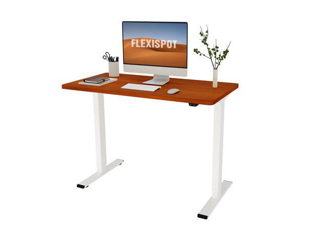 Flexispot Home Office Electric Height Adjustable Desk 48 X 24 Width Desktop Computer Ergonomic 2 On Controller Standing Table White Frame Mahogany Top Newegg Com Standing Desk Computer Table, Height Adjustable Standing Desk Dimensions