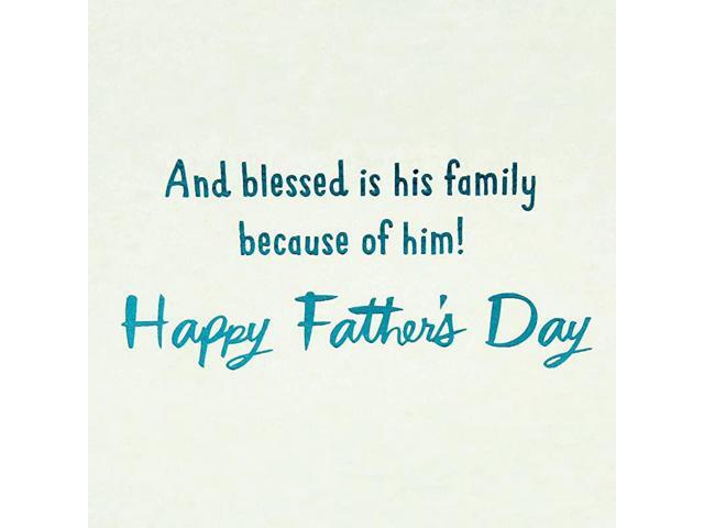 DaySpring Religious Fathers Day Card Blessed is His Family Blue Sky