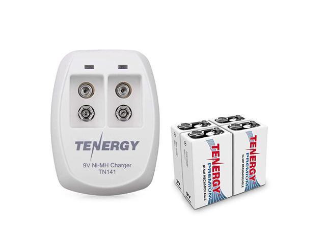 TN141 2 Bay 9V Smart Charger with 4 pcs Premium 9V NiMH 250mAh ...