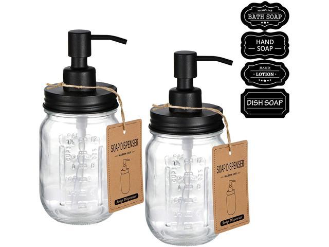 Soap Dispenser Lids for Glass Mason Jar 2 Pack No Jars 