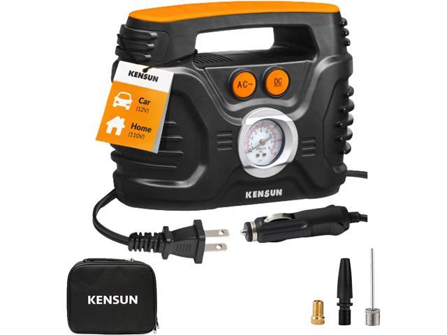 Kensun AC/DC Power Supply Portable Air Compressor Pump with Analog
