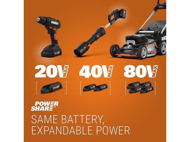 Worx WG163.8 GT 3.0 20V PowerShare 12 Cordless String Trimmer & Edger (Battery & Charger Included)