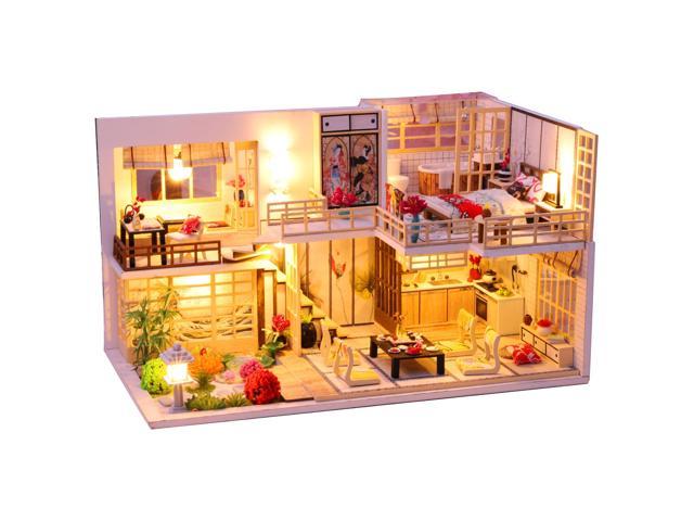 Details about   DIY House Wooden Doll Houses Miniature Furniture Kit Toys for Children Gift