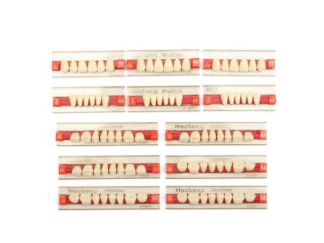 3 Set 84*1 A2 Color Denture Dental Acrylic Resin Teeth Upper + Lower Shade