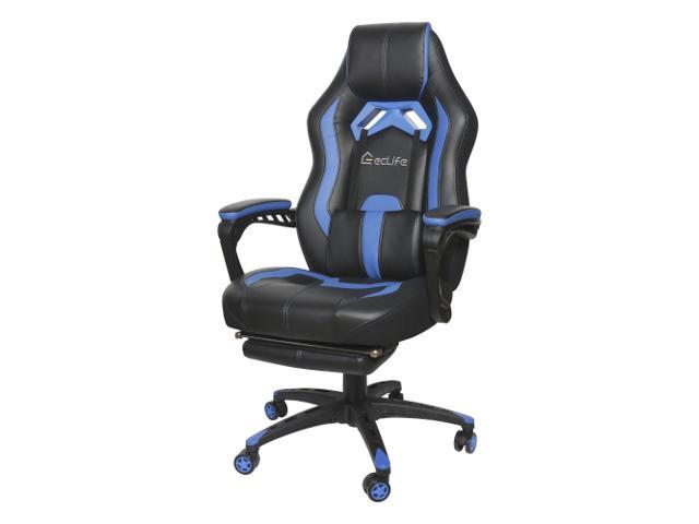 Eclife Gaming Chair Racing Office Chair High Back Computer Chair Leather Desk Massage Chair Executive Ergonomic Adjustable Swivel Task Chair E Sports Chair With Headrest And Lumbar Support Newegg Com