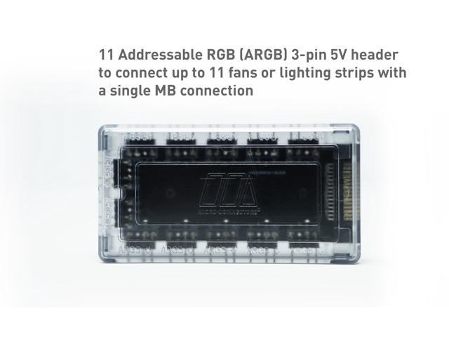 Micro Connectors 11-Port ARGB Splitter Hub For Fan And Light With ...