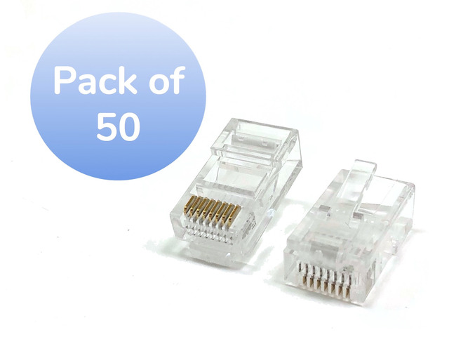 Micro Poly Rj45 Micro Connectors Cat5E RJ45 Modular Connectors 50-Pack (C20-088L5-50 ...