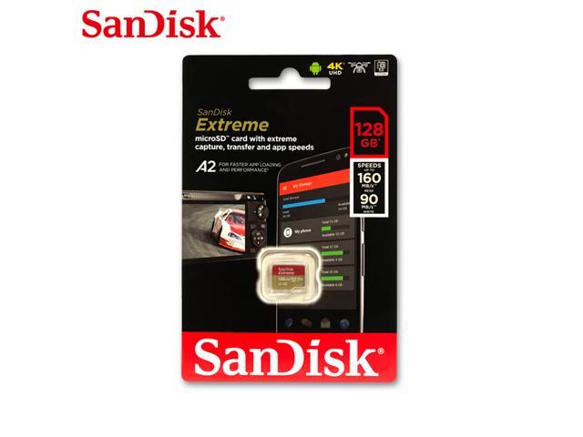 Sandisk 128gb Extreme Microsdxc Uhs I U3 Memory Card With Adapter Speed Up To 160mb S Sdsqxa1 128g Gn6ma Newegg Com
