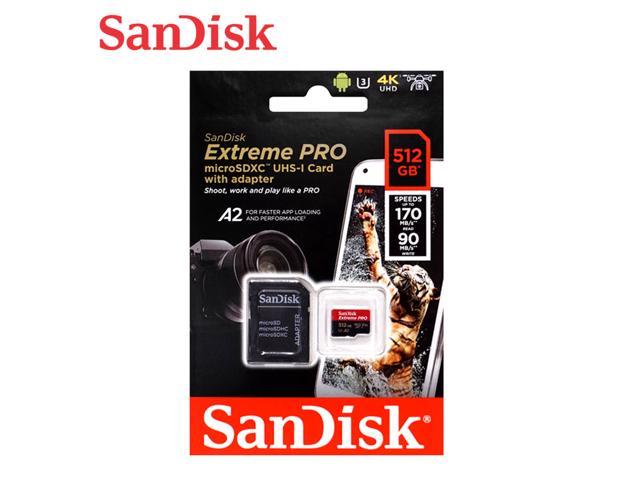 Sandisk EXTREME PRO UHS-I 512 GB memory card MicroSDXC Class 10  SDSQXCZ-512G-GN6MA Memory Cards