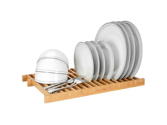 Over The Sink Dish Drying Rack Kitchen Dish Drainer 100 Natural Bamboo Lighting Studio Newegg Ca