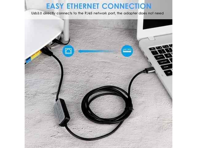 Moyina USB3.0 to RJ45 Gigabit Ethernet Network Cable for Switch, Router ...